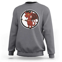 Funny Cryptid Sports Gift Sweatshirt Jersey Devil Playing Ice Hockey - Wonder Print Shop