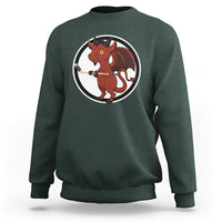 Funny Cryptid Sports Gift Sweatshirt Jersey Devil Playing Ice Hockey - Wonder Print Shop