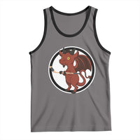 Funny Cryptid Sports Gift Tank Top Jersey Devil Playing Ice Hockey - Wonder Print Shop