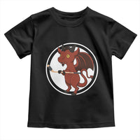 Funny Cryptid Sports Gift Toddler T Shirt Jersey Devil Playing Ice Hockey - Wonder Print Shop