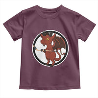 Funny Cryptid Sports Gift Toddler T Shirt Jersey Devil Playing Ice Hockey - Wonder Print Shop