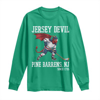Pine Barrens New Jersey Devil Long Sleeve Shirt Gothic Horror Ice Hockey Gift - Wonder Print Shop