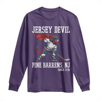 Pine Barrens New Jersey Devil Long Sleeve Shirt Gothic Horror Ice Hockey Gift - Wonder Print Shop