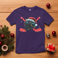 Christmas Ice Hockey Helmet Santa T Shirt Funny Xmas Gift - Wonder Print Shop
