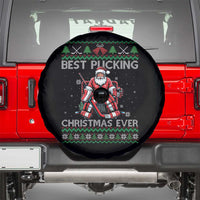 Best Pucking Christmas Ever Spare Tire Cover Santa Hockey Goalie Ugly Sweater Gift - Wonder Print Shop
