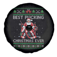 Best Pucking Christmas Ever Spare Tire Cover Santa Hockey Goalie Ugly Sweater Gift - Wonder Print Shop