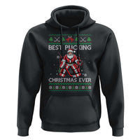 Best Pucking Christmas Ever Hoodie Santa Hockey Goalie Ugly Sweater Gift - Wonder Print Shop