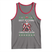 Best Pucking Christmas Ever Tank Top Santa Hockey Goalie Ugly Sweater Gift - Wonder Print Shop