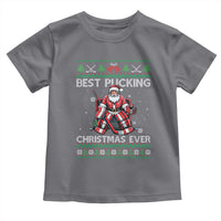 Best Pucking Christmas Ever Toddler T Shirt Santa Hockey Goalie Ugly Sweater Gift - Wonder Print Shop