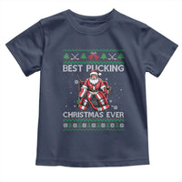 Best Pucking Christmas Ever Toddler T Shirt Santa Hockey Goalie Ugly Sweater Gift - Wonder Print Shop