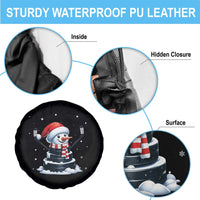 Hockey Puck Snowman Spare Tire Cover Funny Holiday Christmas Gift - Wonder Print Shop