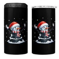 Hockey Puck Snowman 4 in 1 Can Cooler Tumbler Funny Holiday Christmas Gift - Wonder Print Shop