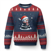 Hockey Puck Snowman Ugly Christmas Sweater Funny Holiday Xmas Gift - Wonder Print Shop