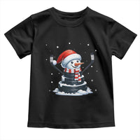 Hockey Puck Snowman Toddler T Shirt Funny Holiday Christmas Gift - Wonder Print Shop