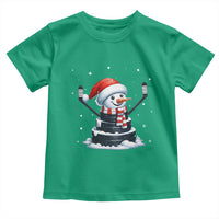 Hockey Puck Snowman Toddler T Shirt Funny Holiday Christmas Gift - Wonder Print Shop