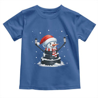 Hockey Puck Snowman Toddler T Shirt Funny Holiday Christmas Gift - Wonder Print Shop