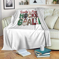Santa Favorite Hockey Goalie Throw Blanket Funny Christmas Gift - Wonder Print Shop