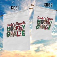 Santa Favorite Hockey Goalie Garden Flag Funny Christmas Gift - Wonder Print Shop