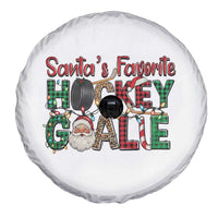 Santa Favorite Hockey Goalie Spare Tire Cover Funny Christmas Gift - Wonder Print Shop