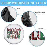 Santa Favorite Hockey Goalie Spare Tire Cover Funny Christmas Gift - Wonder Print Shop