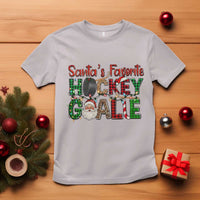 Santa Favorite Hockey Goalie T Shirt Funny Christmas Gift - Wonder Print Shop