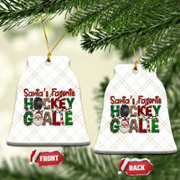 Santa Favorite Hockey Goalie Ceramic Ornament Funny Christmas Gift - Wonder Print Shop