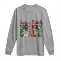 Santa Favorite Hockey Goalie Long Sleeve Shirt Funny Christmas Gift - Wonder Print Shop