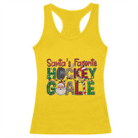 Santa Favorite Hockey Goalie Racerback Tank Top Funny Christmas Gift - Wonder Print Shop