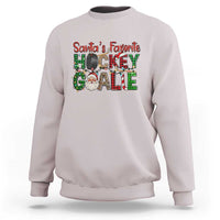 Santa Favorite Hockey Goalie Sweatshirt Funny Christmas Gift - Wonder Print Shop
