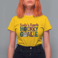 Santa Favorite Hockey Goalie T Shirt For Women Funny Christmas Gift - Wonder Print Shop