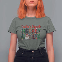 Santa Favorite Hockey Goalie T Shirt For Women Funny Christmas Gift - Wonder Print Shop