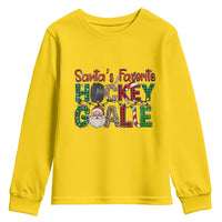 Santa Favorite Hockey Goalie Youth Sweatshirt Funny Christmas Gift - Wonder Print Shop