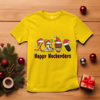 Happy Hockeydays T Shirt Funny Christmas Ice Hockey Gift - Wonder Print Shop