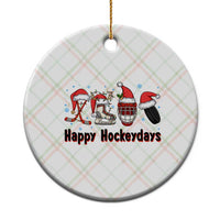Happy Hockeydays Ceramic Ornament Funny Christmas Ice Hockey Gift - Wonder Print Shop