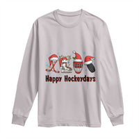 Happy Hockeydays Long Sleeve Shirt Funny Christmas Ice Hockey Gift - Wonder Print Shop