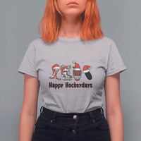 Happy Hockeydays T Shirt For Women Funny Christmas Ice Hockey Gift - Wonder Print Shop