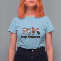 Happy Hockeydays T Shirt For Women Funny Christmas Ice Hockey Gift - Wonder Print Shop