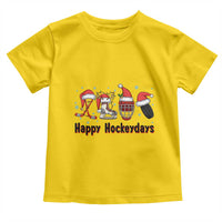 Happy Hockeydays Toddler T Shirt Funny Christmas Ice Hockey Gift - Wonder Print Shop