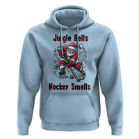 Jingle Bells Hockey Smells Hoodie Funny Santa Ice Hockey Christmas Gift - Wonder Print Shop