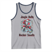 Jingle Bells Hockey Smells Tank Top Funny Santa Ice Hockey Christmas Gift - Wonder Print Shop