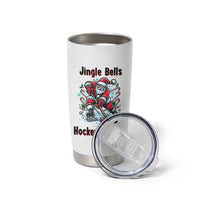 Jingle Bells Hockey Smells Tumbler Cup Funny Santa Ice Hockey Christmas Gift - Wonder Print Shop