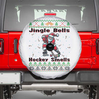 Ugly Christmas Sweater Santa Playing Hockey Spare Tire Cover Jingle Bells Hockey Smells - Wonder Print Shop