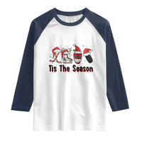Funny Ice Hockey Christmas Gift Raglan Shirt Tis The Season - Wonder Print Shop
