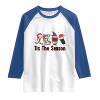 Funny Ice Hockey Christmas Gift Raglan Shirt Tis The Season - Wonder Print Shop
