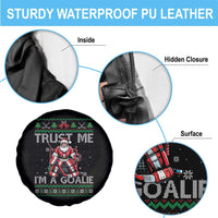 Trust Me Im A Goalie Spare Tire Cover Santa Hockey Goalie Ugly Sweater Gift - Wonder Print Shop