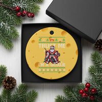 Trust Me Im A Goalie Ceramic Ornament Santa Hockey Goalie Ugly Sweater Gift - Wonder Print Shop