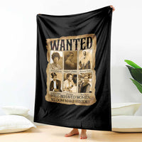 Well Behaved Women Seldom Make History Throw Blanket Vintage Feminist Poster - Wonder Print Shop