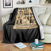 Well Behaved Women Seldom Make History Throw Blanket Vintage Feminist Poster - Wonder Print Shop