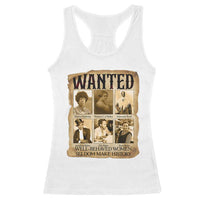 Well Behaved Women Seldom Make History Racerback Tank Top Vintage Feminist Poster - Wonder Print Shop