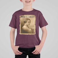 Madam CJ Walker T Shirt For Kid Female Empowerment History Gift - Wonder Print Shop